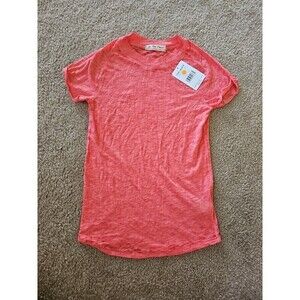 Free People We The Free Night Sky Crewneck T-Shirt Size XS Red Venice NEW $38